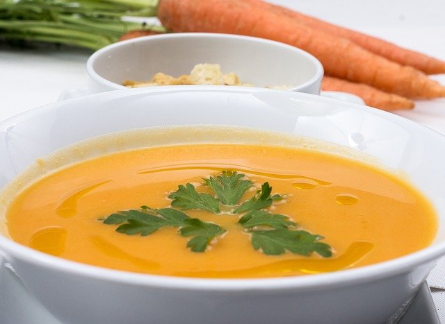 Baby carrot soup - first solid food