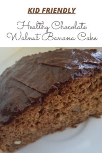 Read more about the article Kid Friendly Chocolate Banana Walnut Cake