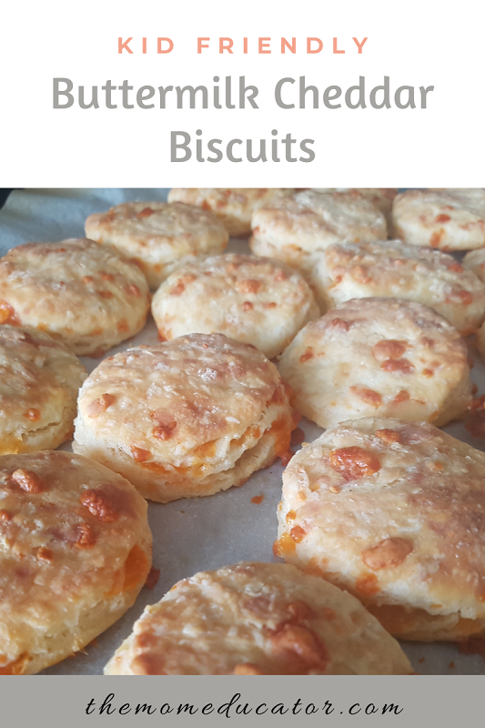 Kid Friendly Buttermilk Cheddar Biscuits