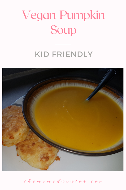 kid friendly vegan pumpkin soup