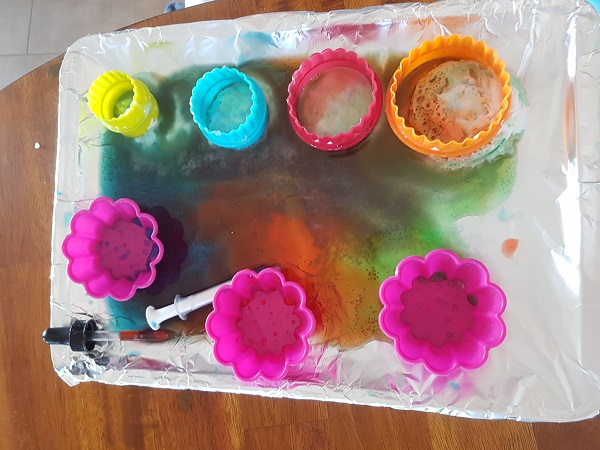 Rainbow Fizzies Science Experiment for Toddlers