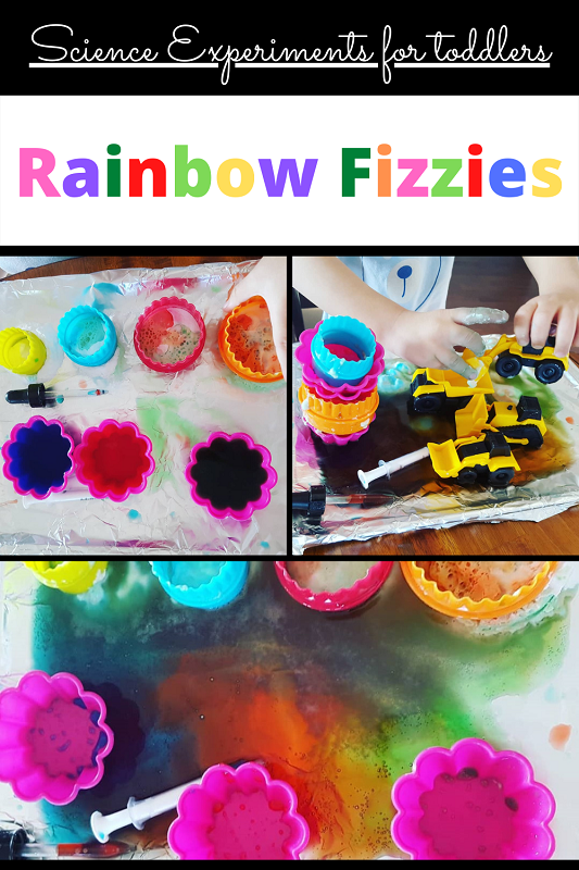 Rainbow Fizzies Science Experiment for Toddlers