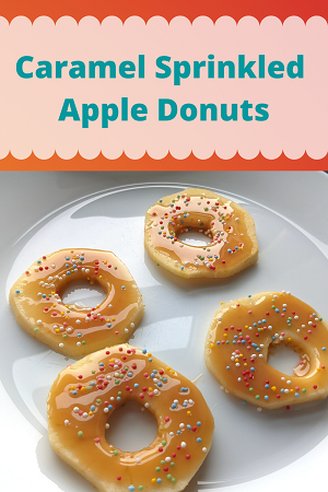 Caramel Sprinkled Apple Donuts