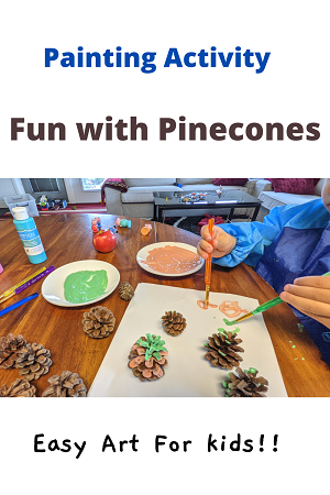 Fall Pinecones Painting for kids