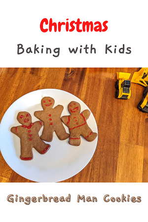 Christmas baking with kids: gingerbread man cookies