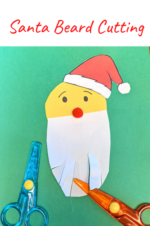 Santa beard cutting art activity