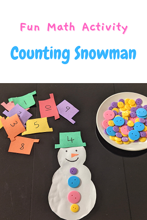 fun math activity: counting snowman