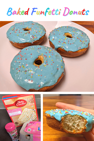 Baked Funfetti donuts with a cake mix