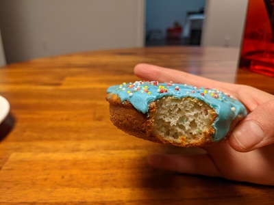 baked Funfetti donuts with a cake mix