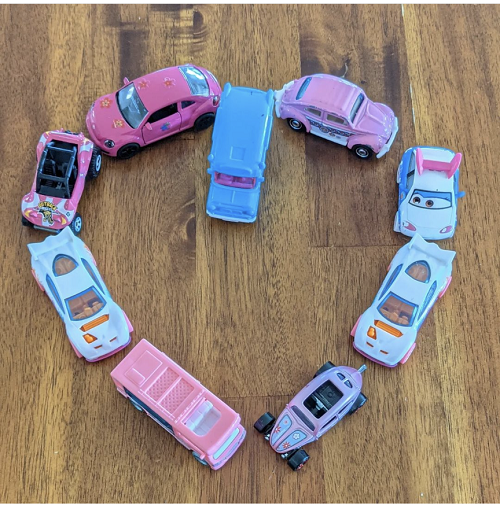 Valentine's cars with cars toys