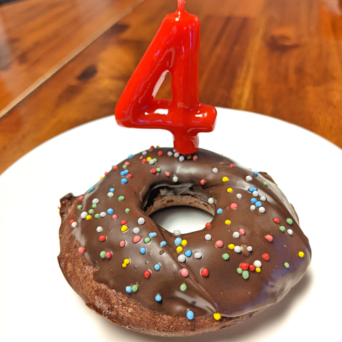 healthy baked birthday chocolate donuts for kids