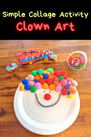 simple clown art for preschoolers