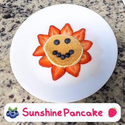 sunshine pancake with strawberries