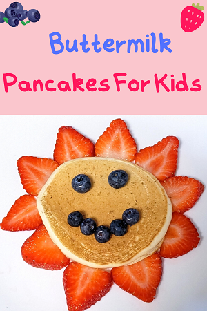 sunshine pancake with strawberries for kids