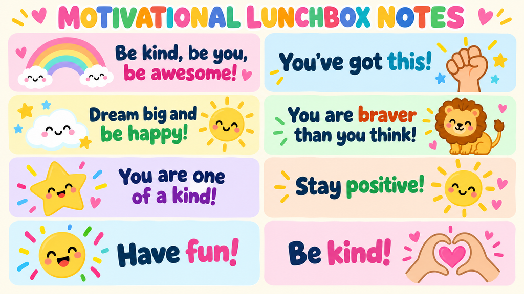 motivational lunchbox notes for kids